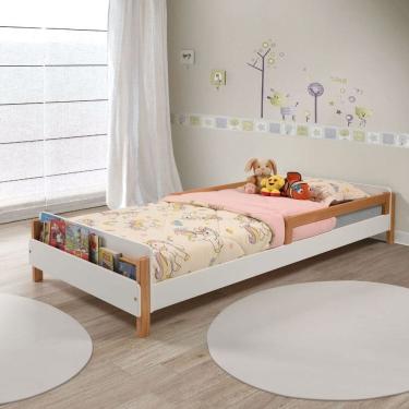 Imagem de Cama Montessori Maui 45cm X 95cm X 205cm Branco/Amêndoa