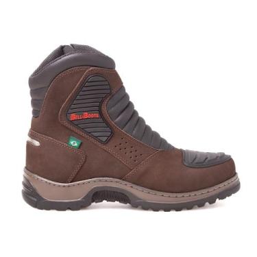 Imagem de Bota Coturno Motociclista em Couro Ref.3000 - LOJA RPERONI, Marrom, 40