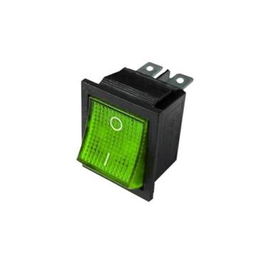 Imagem de Chave gangorra 16a 4polos on-off verde - LUKMA