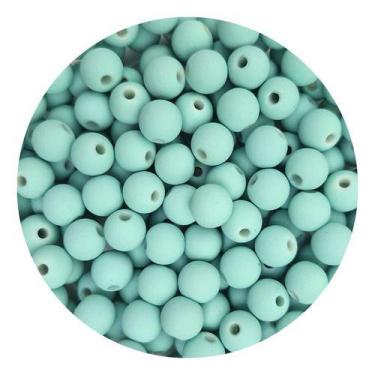 Imagem de Miçanga Emborrachada 8mm 200un p/ Montar Pulseira Infantil Terço Brinc