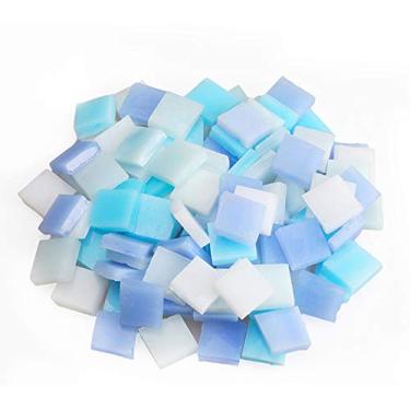 Imagem de Azulejos de mosaico 270 peças/pacote de 200 g de material de azulejo de mosaico de vidro de mica colorido para decoração de casa, artesanato DIY, pratos, molduras de fotos, vasos de flores – azulejos