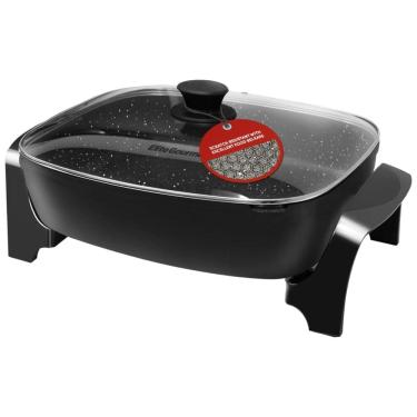 Imagem de Frigideira Elétrica Antiaderente Elite Gourmet EG6203 Extra Profunda 40,6x33x8,1cm 9,9L com Tampa de Vidro, Controle de Temperatura