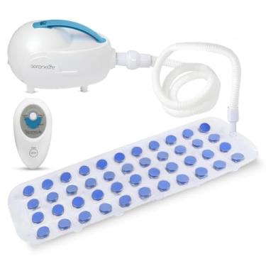 Imagem de SereneLife Tapete de bolhas de massagem para banheira – Tapete de spa de banho borbulhante de corpo inteiro com bomba de ar motorizada, design antiderrapante à prova d'água, controle remoto, clipe de