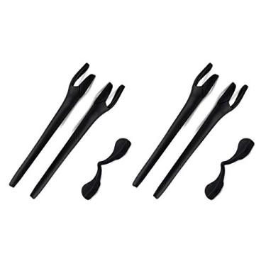 Imagem de 2 pares de kit de borracha de substituição para óculos de sol Oakley Radar EV Path/Pitch/Edge, Black Rubber Kits, One Size