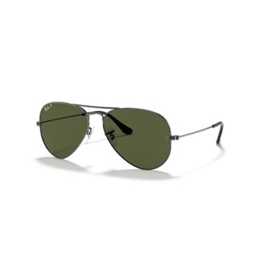 Imagem de Óculos de sol Ray-Ban RB3025 Classic Aviator, Gunmetal/Polarized G-15 Green, 62 mm