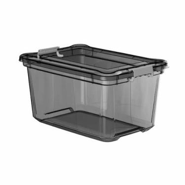 Imagem de Caixa Organizadora 27 Litros Plastica Preta Livre BPA Plasvale, Preto