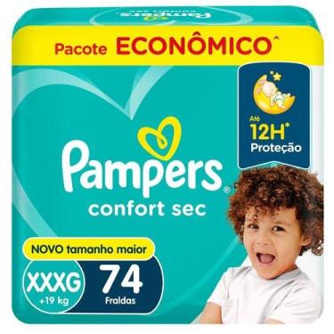 Imagem de Fralda Pampers Confort Sec Tamanho XXXG 74 unidades
