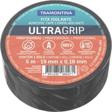 Imagem de Fita Isolante Classe A 0,18X19 Mm Tramontina Preta 5 M