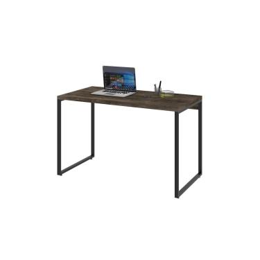 Imagem de Mesa Office 120X60X75Cm Carvalho Dark / Est.Preta