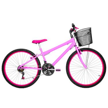 Imagem de Bicicleta Feminina Aro 26 Rbx Alumínio Colorido 18 Marchas Cor Rosa E Pink