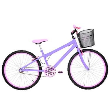 Imagem de Bicicleta Feminina Aro 26 Rbx Alumínio Colorido Cor Lilás E Rosa