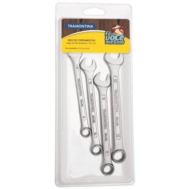 Imagem de Jogo De Chaves Combinadas Tramontina Com Corpo Em Aço Especial Cromado 4 Peças Tramontina