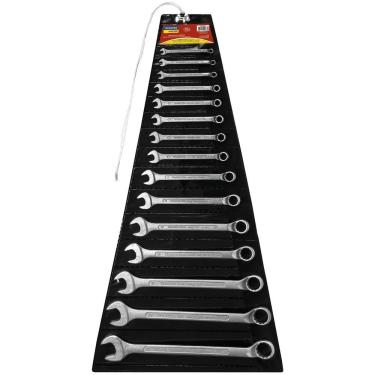 Imagem de Jogo De Chaves Combinadas Com Corpo Forjado Em Aço Especial Cromado 15 Peças Em Milímetro