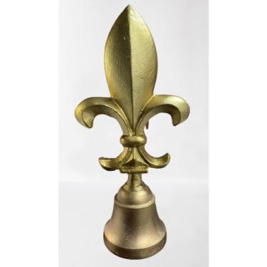 Imagem de Escultura Decorativa Em Resina Flor De Liz Cobre 30 Cm