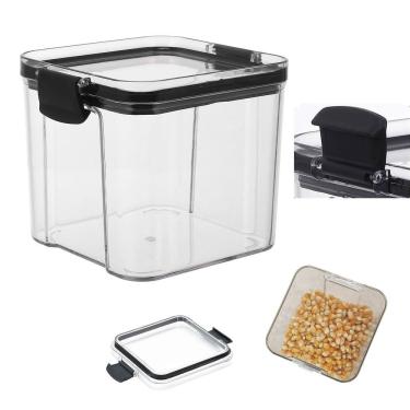 Imagem de Pote Hermetico Conserva Veda 700ml Tampa Com Trava Acrilico Transparente Armazenamento