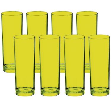 Imagem de Kit De Copos 8 Copos Grandes Jogo Long Drink 330ml Boccati Cor:verde