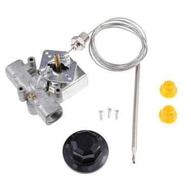 Imagem de Termostato de fritadeira a gás 200-400 F Range 1/4 In Stuff Box para substituição Mpt compatível com Pitco GSA60301800, Pitco 4290-006, Pitco P5047590, controlador de temperatura com botão