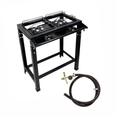 Imagem de Roa Fogão Industrial 2 Bocas Jr Alta Pressão Preto C/Mangueira