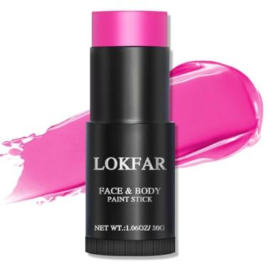 Imagem de LOKFAR Bastão De Tinta Corporal Rosa Para Rosto, Preto Olhos Futebol E Beisebol, Maquiagem À Prova D'Água Com Cobertura Total Halloween, Gato Cheshire, Palco, Cosplay