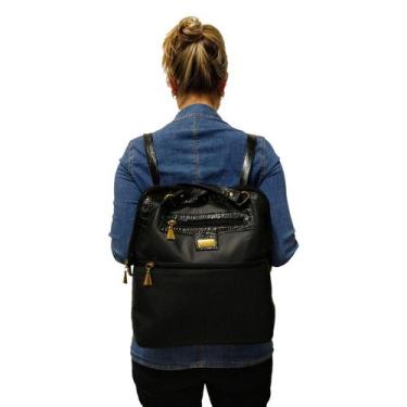 Imagem de Mochila Bolsa Topgrife Couro Preto - AC SHOES, Preto