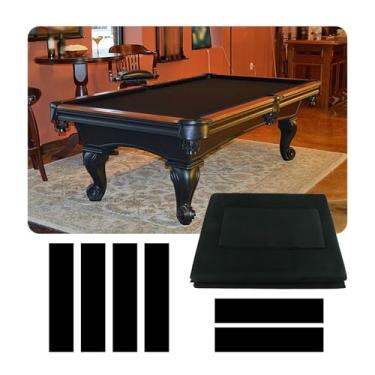 Imagem de Kit De Substituição De Feltro Para Mesa De Sinuca Pano De Bilhar Espesso Velocidade Rápida Para Clubes Domésticos Bares Jogos Esportivos Internos(Black)