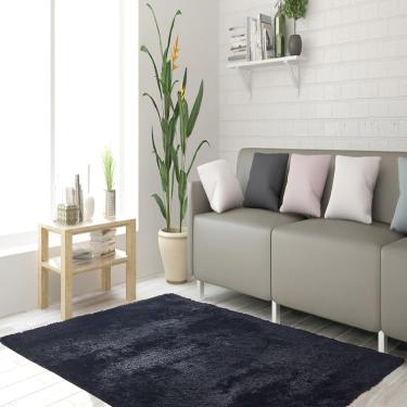 Imagem de Tapetes desgrenhados 85 x 220 cm Muitos tamanhos diferentes decoração carpete moderno super macio fofo para a sala de estar quarto de recreação da área infantil, preto, 75 x 230 cm (corredor