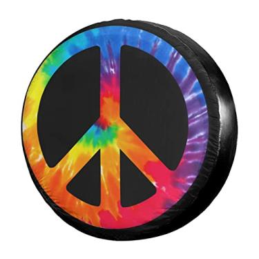 Imagem de Capa de pneu sobressalente de caveira Foruidea à prova d'água, à prova de poeira, proteção de proteção contra raios UV para pneu adequado para Jeep Trailer, RV, SUV e muitos veículos (14, 15, 16, 17 polegadas)Foruidea 15"for diameter 27"-29" AB-122