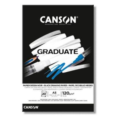 Imagem de Bl Canson Graduate Desenho Preto 120g A5 20f