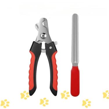 Imagem de Kit Alicate Pet Tesoura Corte De Unhas Caes Gatos + Lixa Pet Porte Médio
