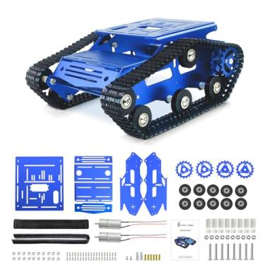 Imagem de YonPhsy Tank Car Chassis with DC Geared Motor, Shock Absorbing Robot Chassis Full-Metal Robotic Moving Platform Track for RaspberryPi Arduino Jetson Microb DIY Maker Smart Robot Car Learning Kit
