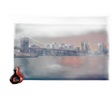 Imagem de Papel De Parede Cidade Ponte Prédios New York 3,5M Ncd261 - Você Decor