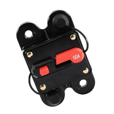 Imagem de YOUTHINK 12−24V Novo Disjuntor Redefinir o Fusível do Fusível, Alta Condutividade Elétrica, Protege Os Amplificadores, Adequados para Barcos e Carros (50a)