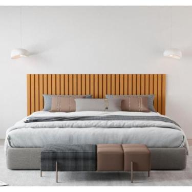 Imagem de Cabeceira Ripado para Cama de Casal Veneza Nature - CASA H