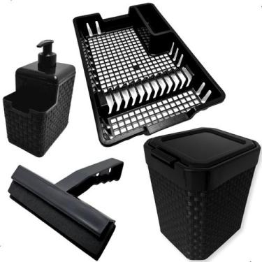 Imagem de Kit Organizador Pia Porta Detergente Lixeira Rodo Escorredor - Arqplas