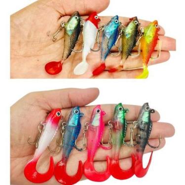 Imagem de Kit 10 Iscas Artificiais Lambari Ideal Dourado Tucunaré Bass - T Fishi