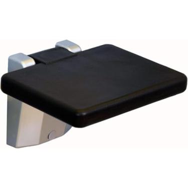 Imagem de Cadeira De Banheiro Dobrável Retangular/Redonda Assento De Chuveiro De Pvc Preto Adequado Para Idosos Deficientes Mulheres Grávidas Banco De Chuveiro Montado Na Parede, White, Rectangle