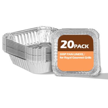 Imagem de Forro de bandeja de graxa para Royal Gourmet série GA grelha a gás propano forro de panela de gotejamento peças de churrasco, copo de graxa de alumínio descartável para acessórios de grelha Royal