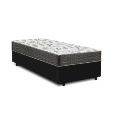 Imagem de Cama Base Box Solteiro Preto Colchão ISO 100 D33 - Ortobom