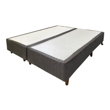 Imagem de Base Para Cama Box Queen New Tecnopedic Bipartido Castor Cinza