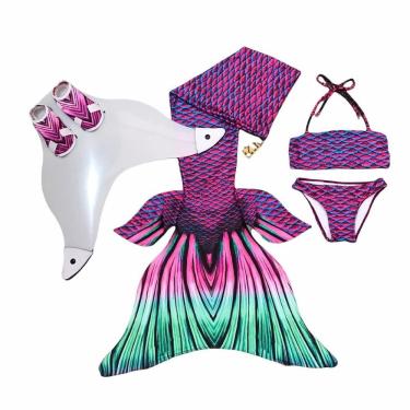 Imagem de Cauda Sereia Completa Confortável p/ Nadar Nadadeira Miylla