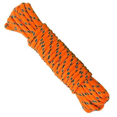 Imagem de Kit 6 Cordas Laranja Para Amarrar Lona De Caminhão Em Poliéster 15 Metros