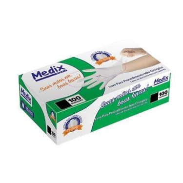 Imagem de Luva de Procedimento de Látex (sem Pó) - Medix, Tamanho P (Cód 6071)