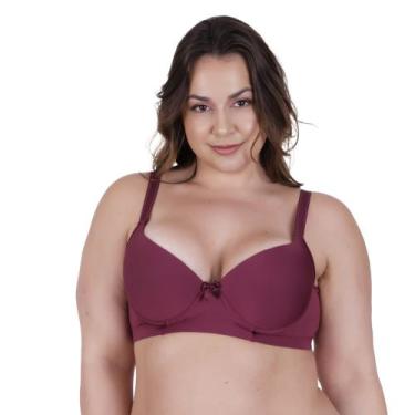 Imagem de Sutiã Plus Size Básico Lateral Larga Alça Reforçada Bojão - c5 SUTIÃ N