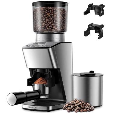 Imagem de SHARDOR Moedor De Café Elétrico Cônico, Grãos Expresso Com Temporizador Eletrônico Precisão, Ajustável 51 Ajustes Precisos Para Uso Doméstico, Recipiente Aço Inoxidável