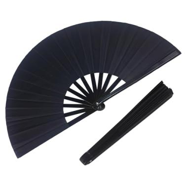 Imagem de NOIMTTY Grandes ventiladores dobráveis portáteis para dança em linha - Botas no chão leque de mão para raves e decorações