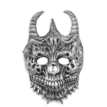 Imagem de NICEYST Máscara de Halloween realista, terror, monstro maligno, caveira, demônio, assustador, baile de máscaras, adereços para cosplay de Halloween