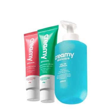 Imagem de Kit Creamy Skincare Gel de Limpeza Calming Cream Reparador (3 produtos