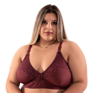 Imagem de Sutiã Plus Size Reforçado Sem Bojo Sutian Básico Microfibra Lingerie F