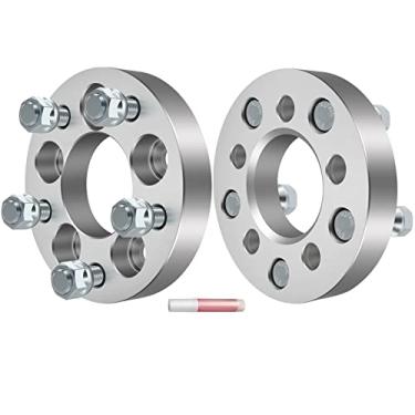 Imagem de SCITOO 2 adaptadores de espaçadores de roda de 2,5 cm 5 x 100 a 5 x 4,5 5 x 100 mm a 5 x 114,3 mm 5 pinos 67,1 mm com adaptadores espaçadores de roda de 12 x 1,5 pinos