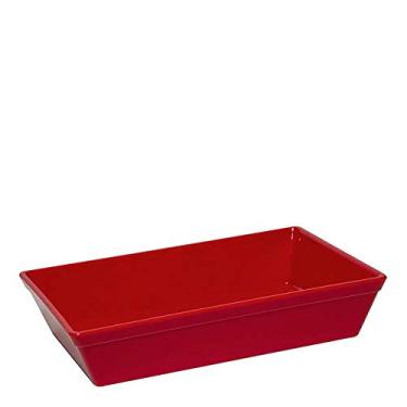 Imagem de Travessa Stillo Retangular 5L Vermelha em Plástico Não Quebra Linha Profissional Cook Linha Premium